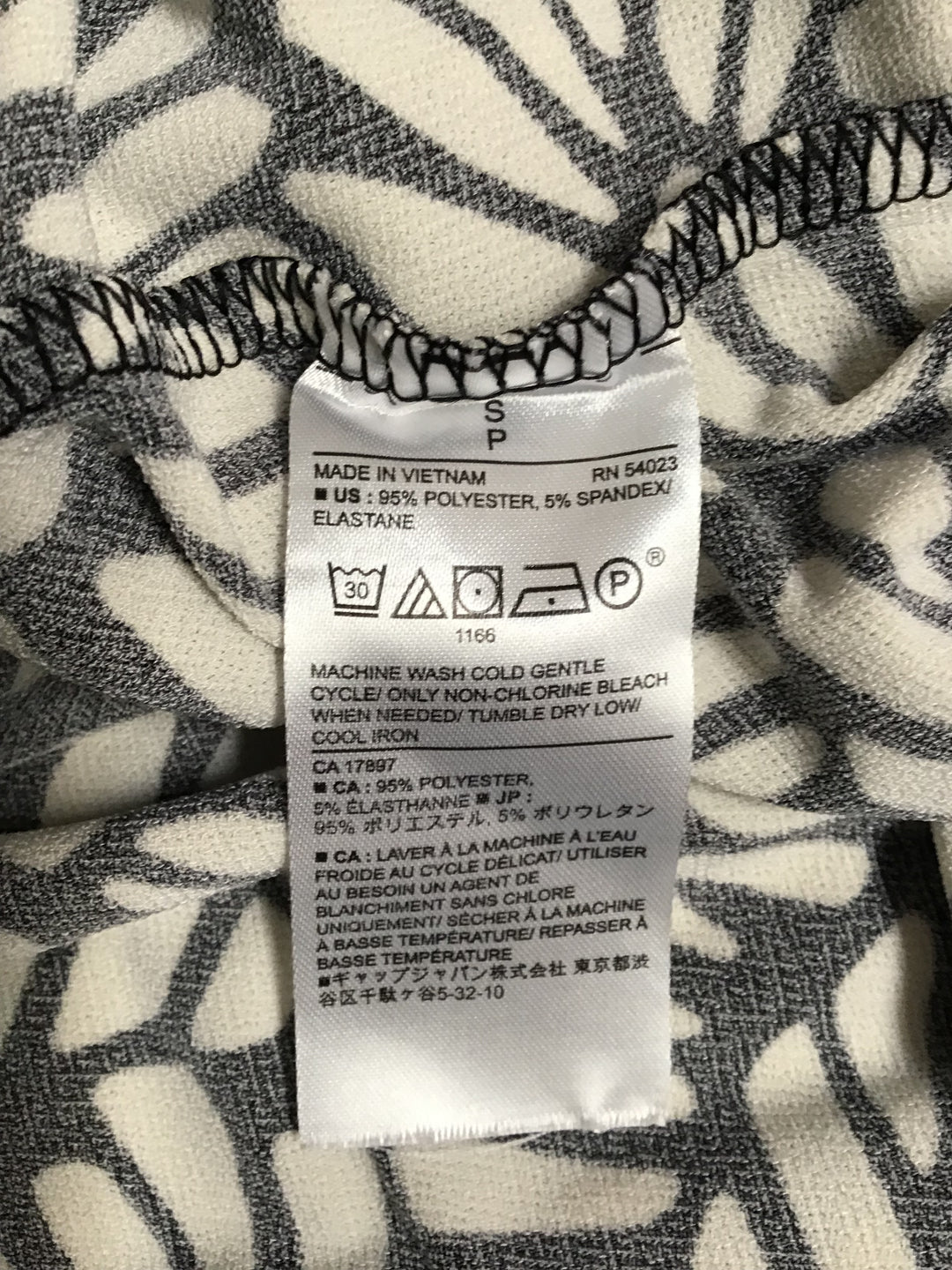 Women's Banana Republic Black & White Patterned Sleeveless Dress Size XS