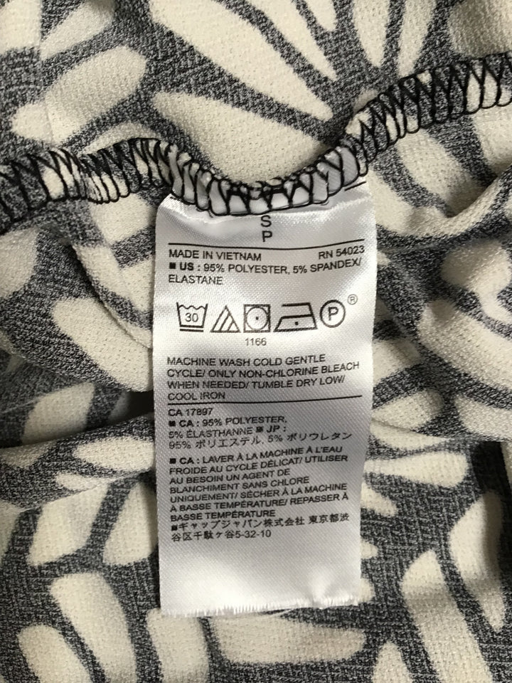 Women's Banana Republic Black & White Patterned Sleeveless Dress Size XS