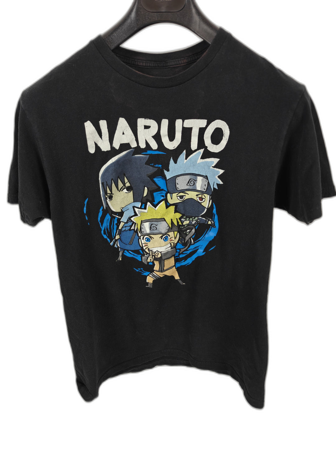 Mens Naruto Shippuden Graphic T Shirt Black Size L