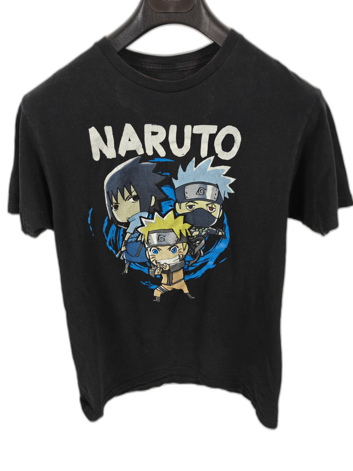 Mens Naruto Shippuden Graphic T Shirt Black Size L