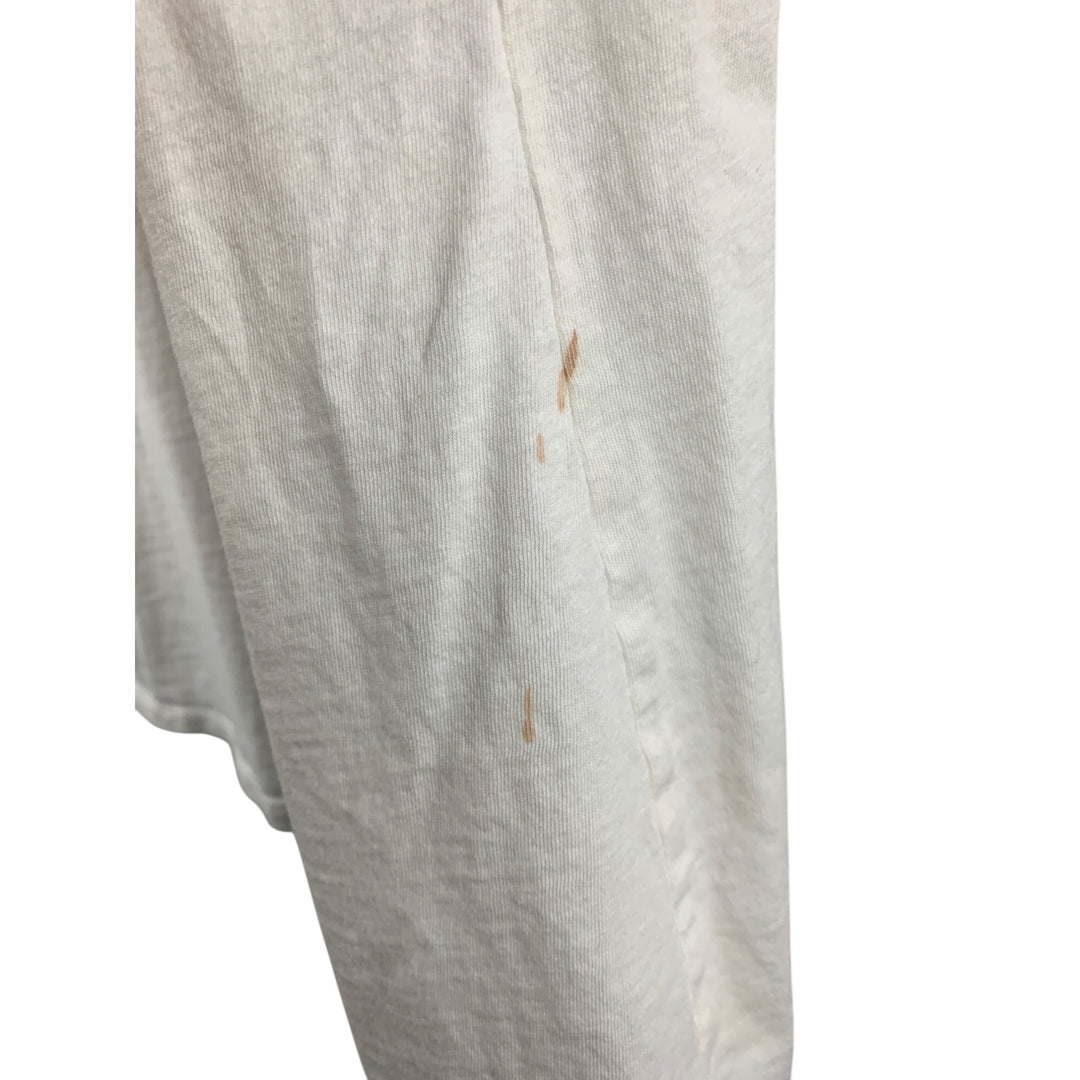 Old Navy X-Large Butterfly Graphic Tee Shirt Womens 100% Cotton Short Sleeve V-Neck White Colorful