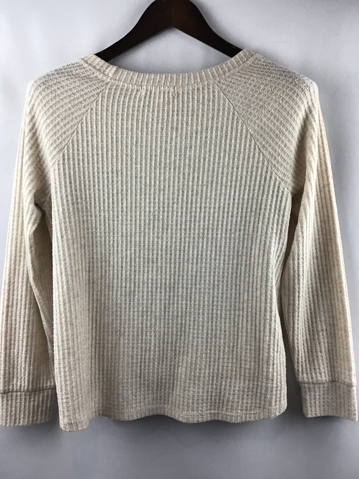 Women’s Nine Britton Billie Tie Front Brushed Knit Top Size S Petite