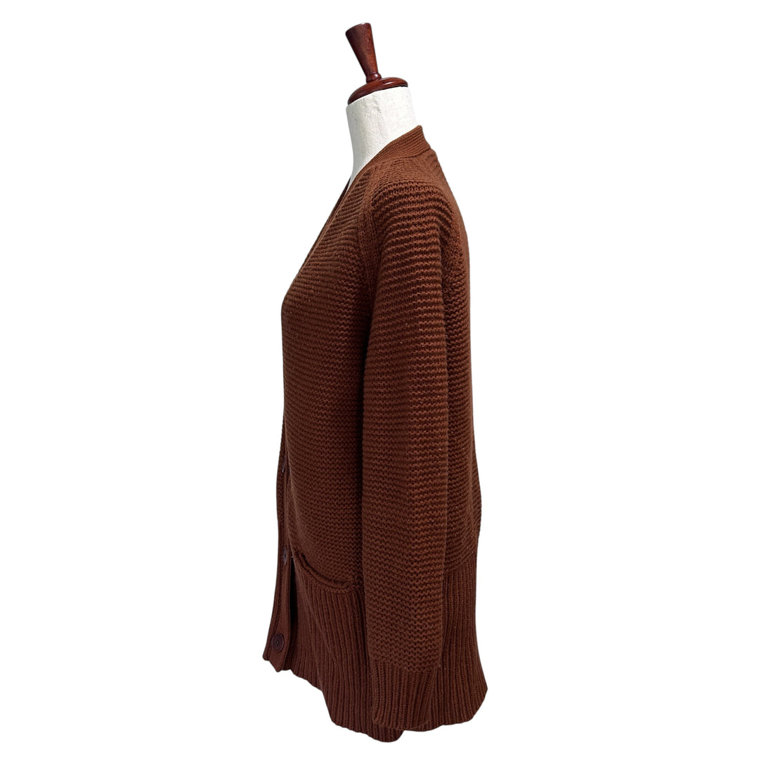 Vince. Women's Cardigan Small Wool & Cashmere Grandpacore Ribbed Oversized Sweater Boho Thick Knit