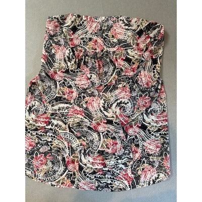 Women’s NYDJ Smocked V-Neck Haywarpais Blouse NWT Sz M