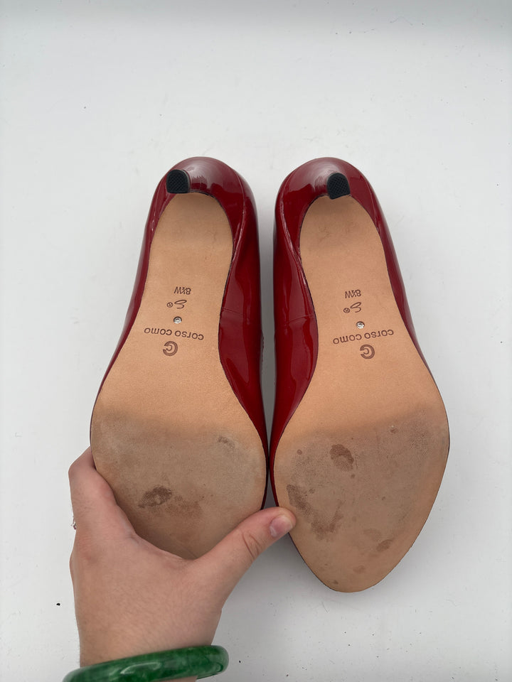 Women’s Corso Como Size 8.5 Cherry Red Patent Leather Pumps