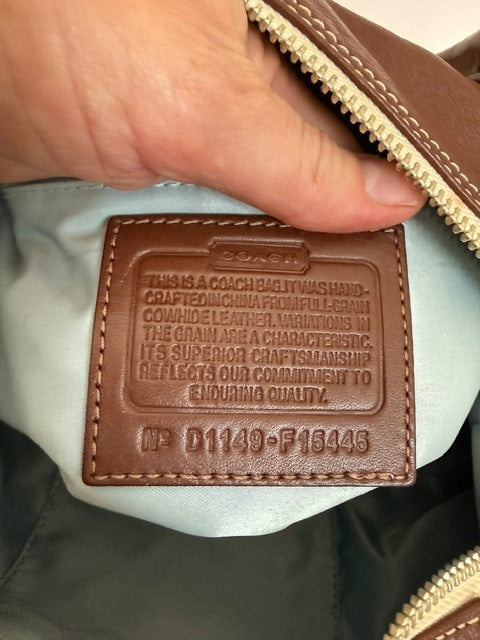 Coach Ashley Two‑Tone Leather Satchel F15445 – 2014