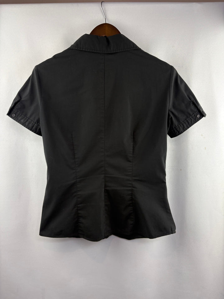 Women’s New York & Company Medium Black Button Up Blouse