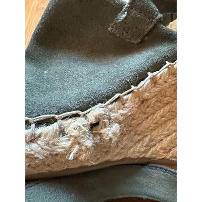 Women’s Toms Green Suede Wedge Sandal Size 8.5