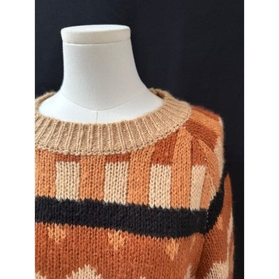 &Merci Womens Geometric Knit Sweater - Cozy Fall/Winter Style
