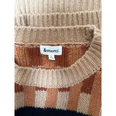 &Merci Womens Geometric Knit Sweater - Cozy Fall/Winter Style
