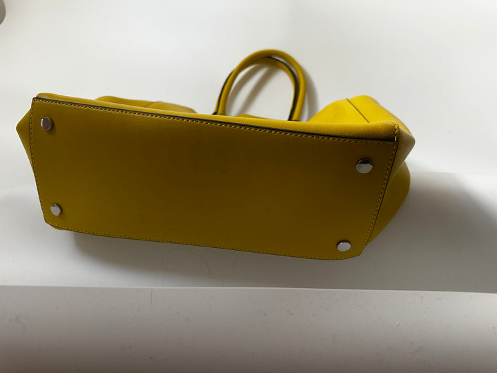 Title: Banana Republic Mustard Yellow Leather Large Structured Tote Bag NWT