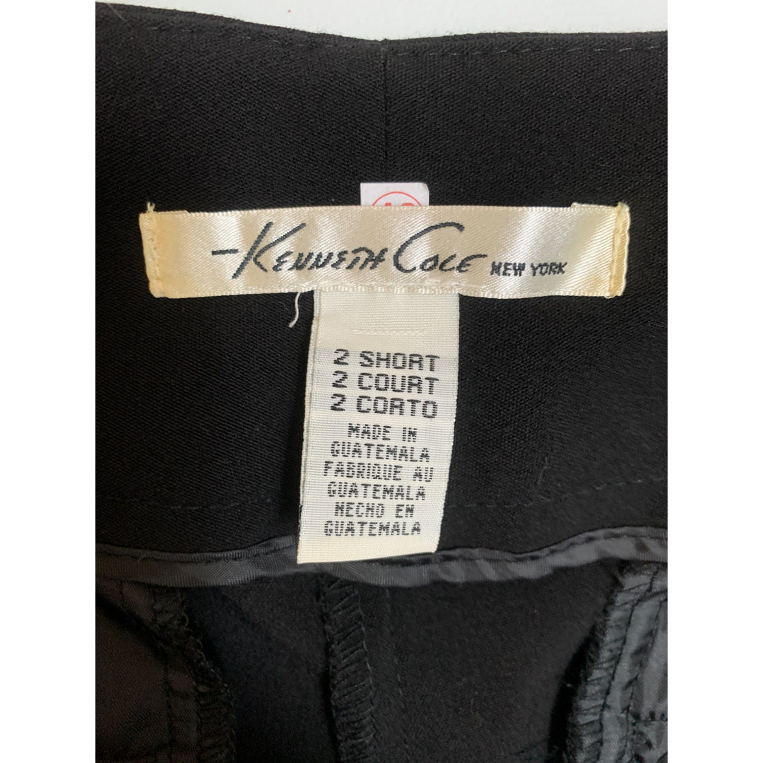 Kenneth Cole New York Womens Black Amanda Pant - Size 2 Short