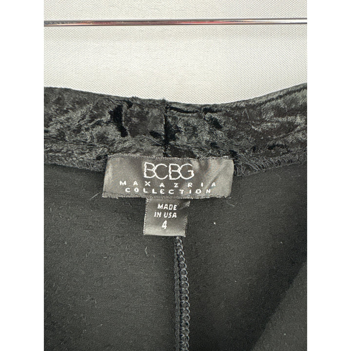 BCBG Max Azria Collection Black Velvet Pants Size 4