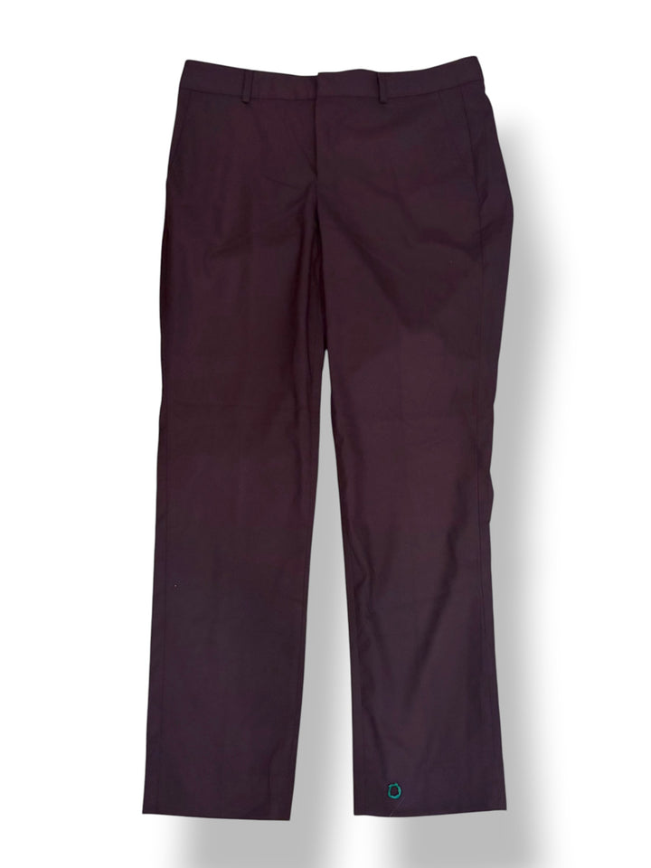 Banana Republic Ryan Burgundy Straight Leg Pants Size 8 NWT Workwear Librarian Chic
