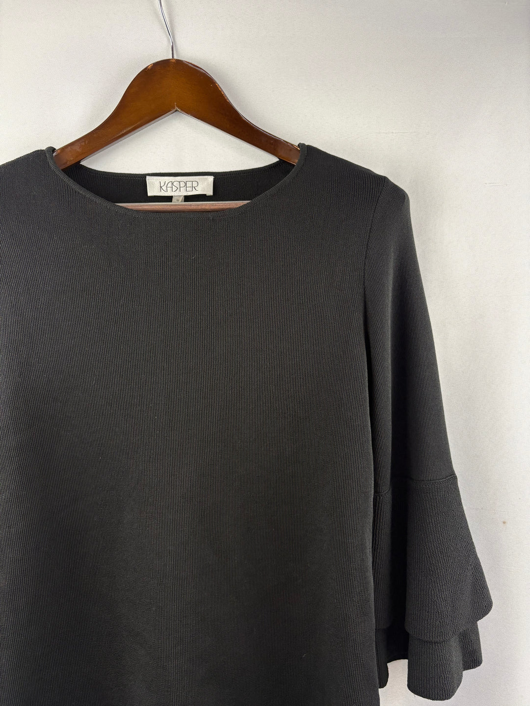 Women’s Kasper Medium Black 3/4 Sleeve Blouse