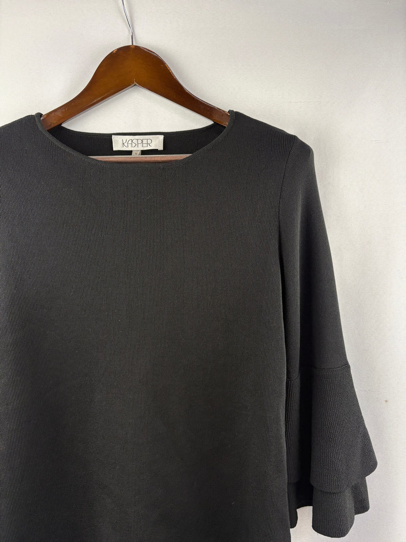 Women’s Kasper Medium Black 3/4 Sleeve Blouse