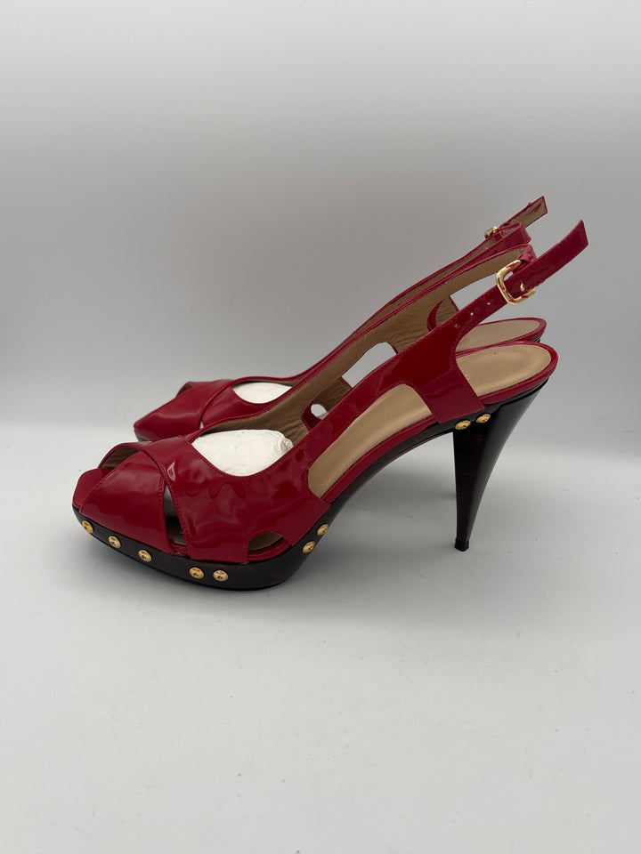 Women’s Stuart Weitzman Size 8.5 Bright Red Strappy Pumps