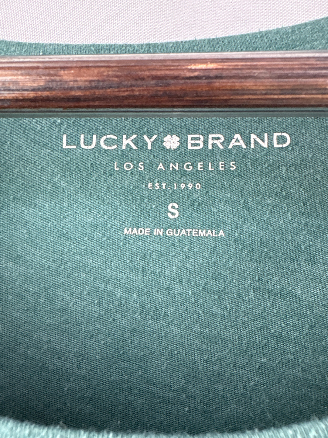 Women’s The Lucky Brand Small Green Luck &amp; Love Graphic T-Shirt