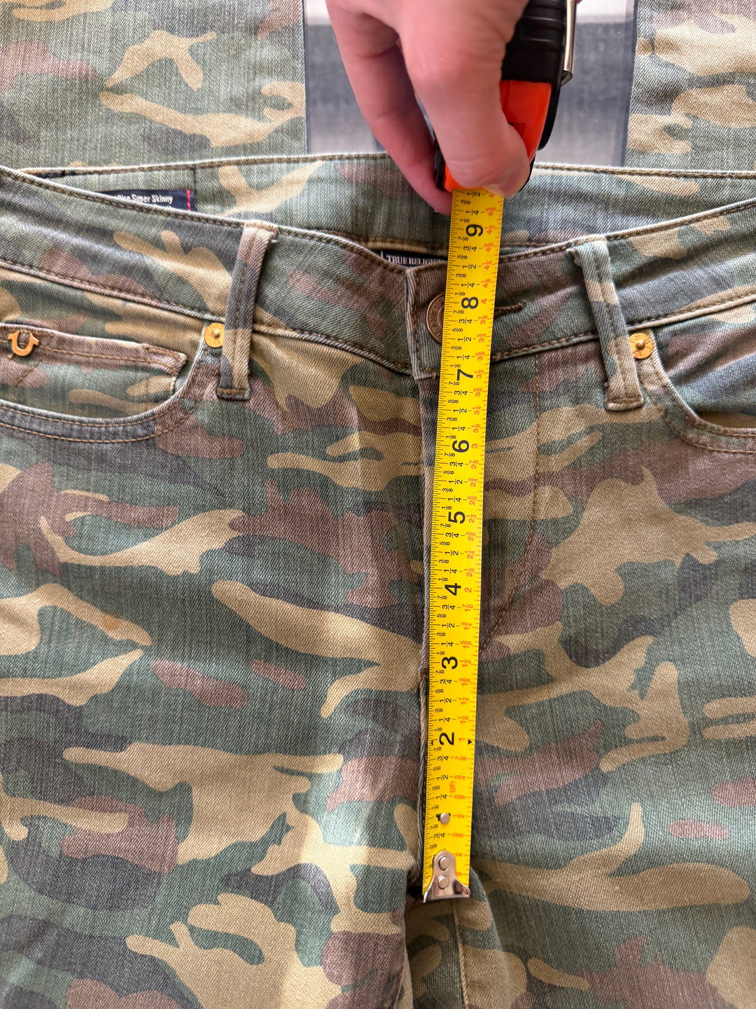 True Religion Casey Super Skinny Camo Jeans Camouflage Size 26