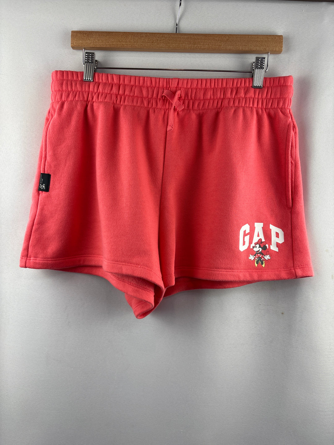 Women’s GAP Medium Salmon Minnie Mouse Crewneck/Short Set