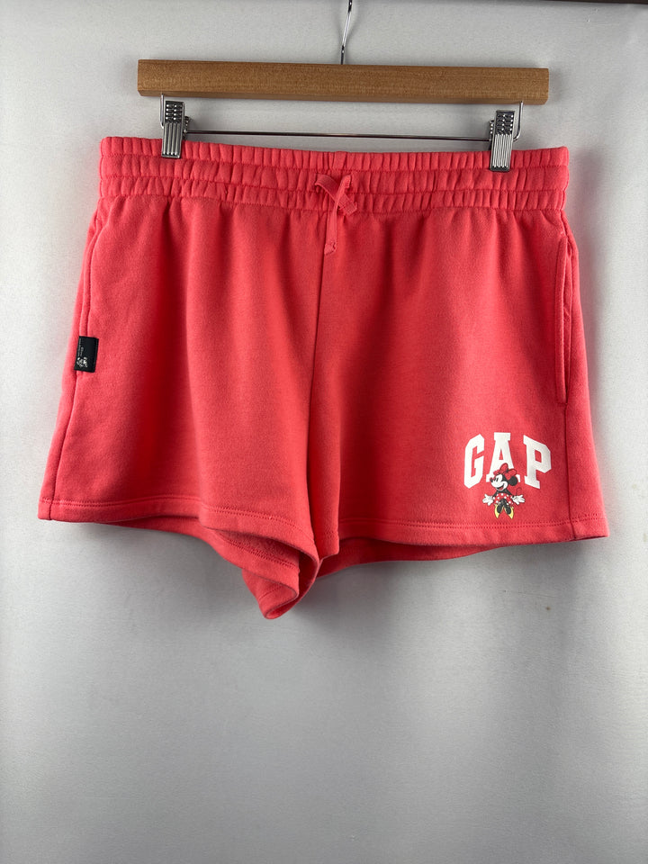Women’s GAP Medium Salmon Minnie Mouse Crewneck/Short Set