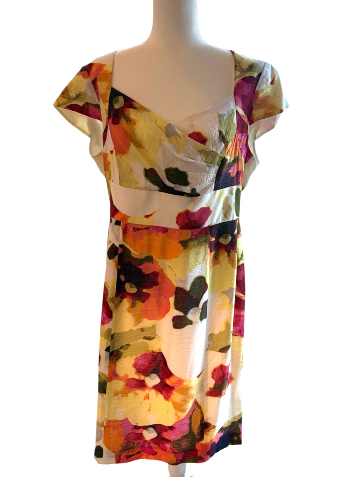 Isabella DeMarco Tahari Levine Colorful Sweetheart A-Line Party Dress Size 14