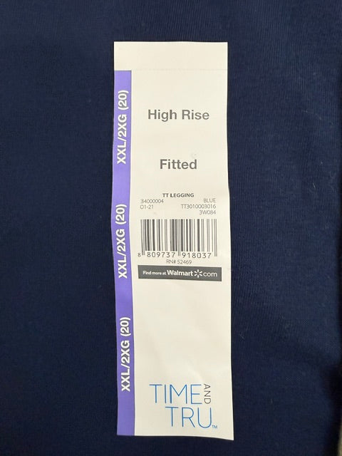 Time and Tru High Rise Leggings Bundle (2) Navy + Camo SzXXL(20) NWT