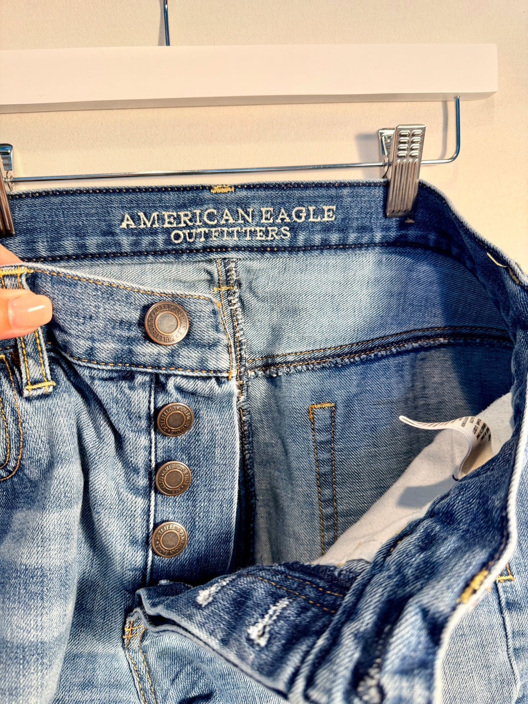 American Eagle Outfitters Button Fly Cutoff Denim Shorts Size 4