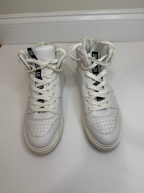Steve Madden SM NY90 High Top Sneakers White Black Sz10