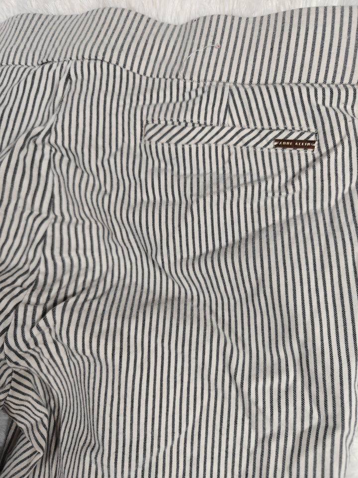 Womens Anne Klein Pants Black White Striped Size L