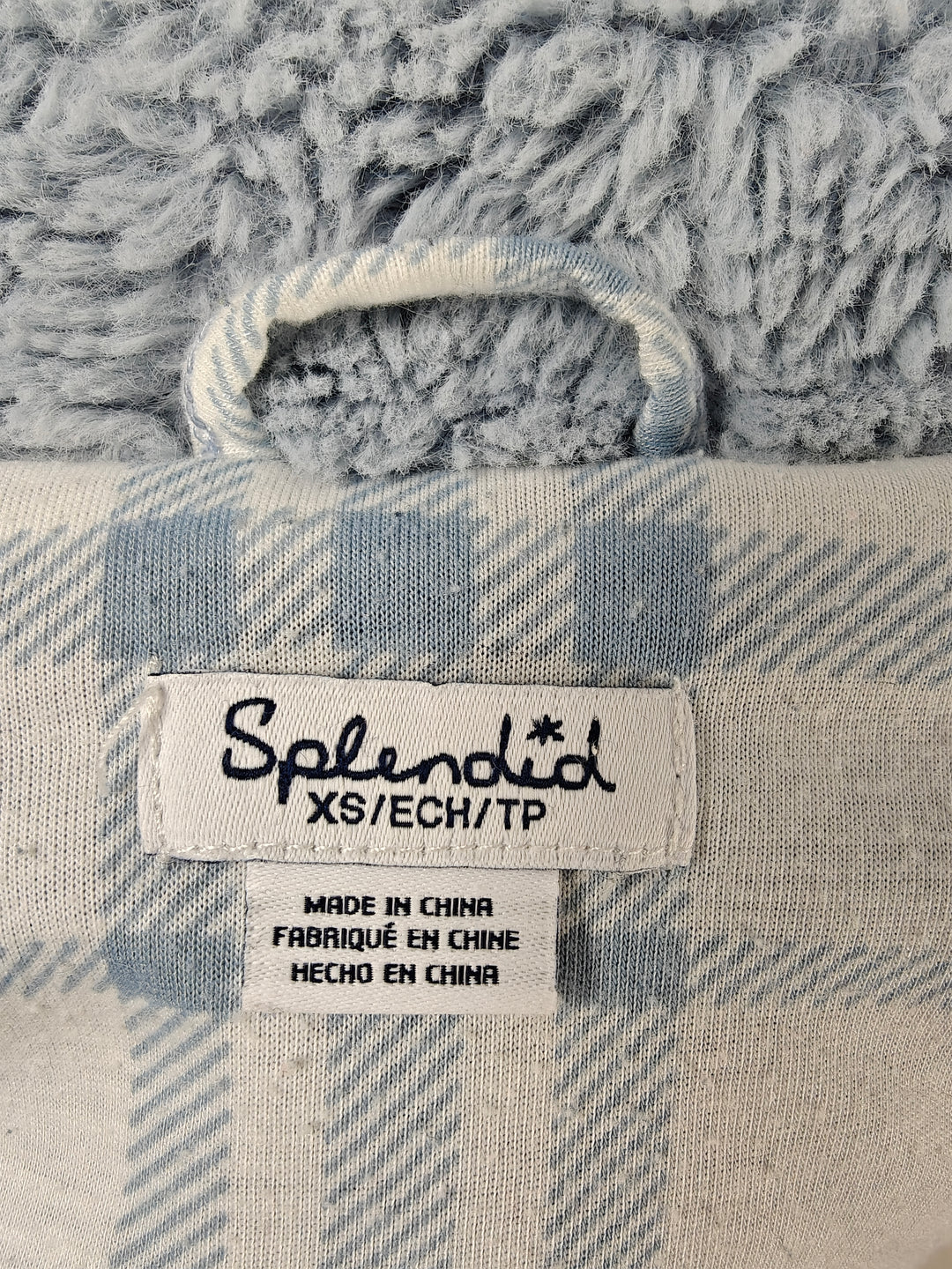 Women Splendid Sherpa Coat Light Blue Size XS