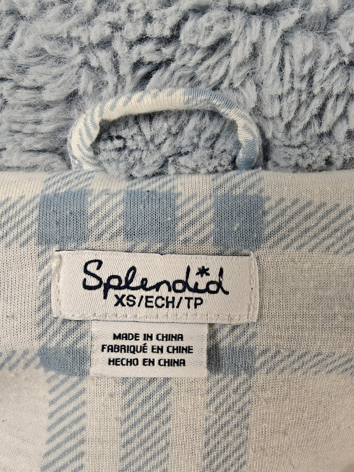 Women Splendid Sherpa Coat Light Blue Size XS