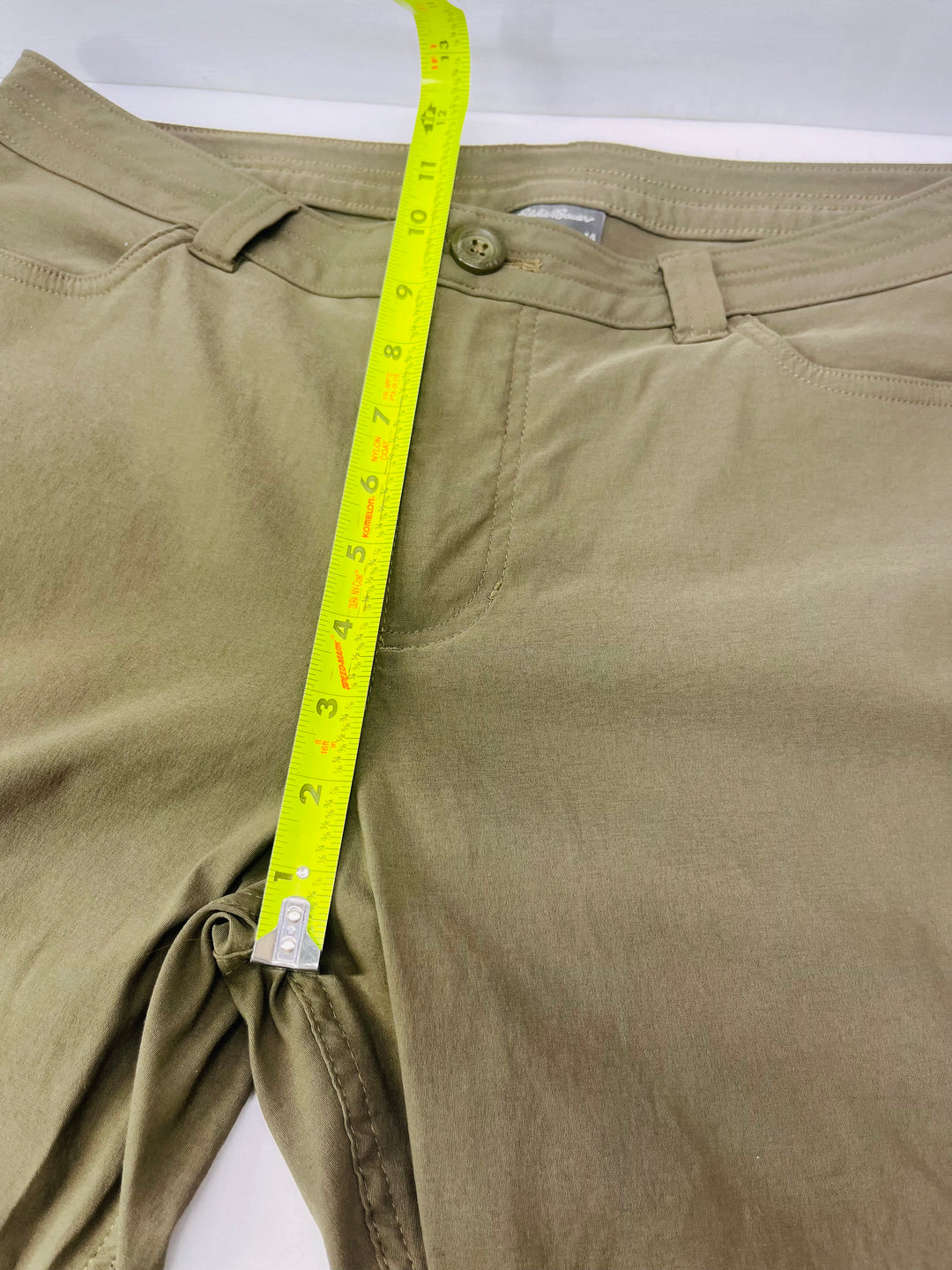 Eddie Bauer Women’s Hiking Cargo Pants Olive Green Outdoor Utility Size 14