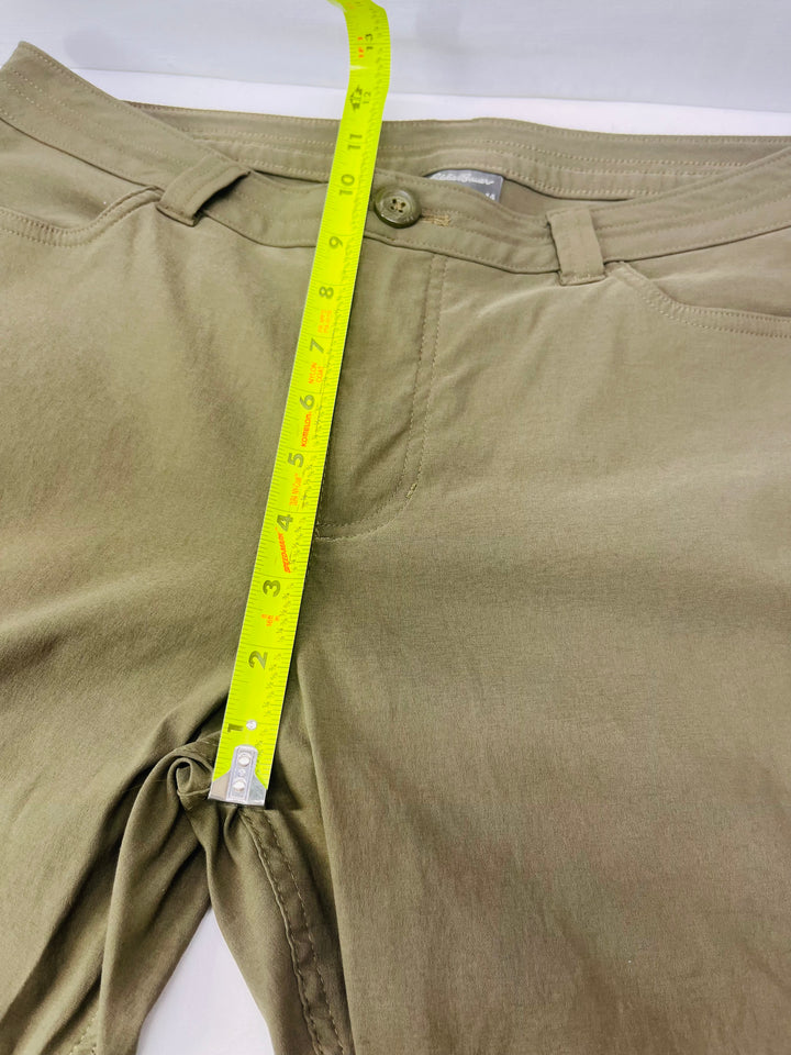Eddie Bauer Women’s Hiking Cargo Pants Olive Green Outdoor Utility Size 14