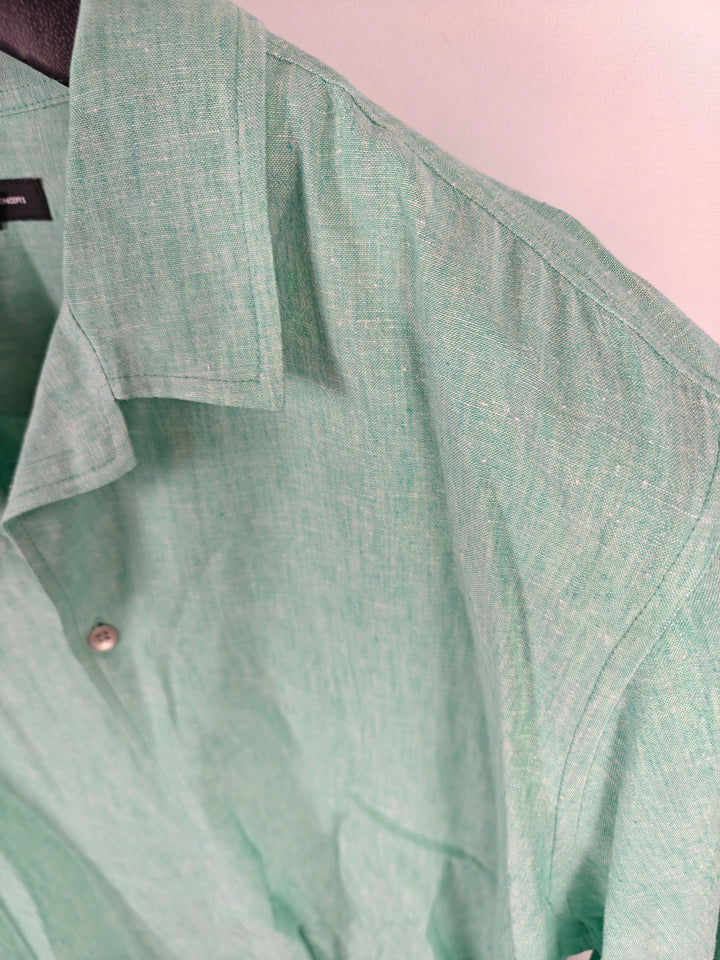 Men’s INC International Concepts Linen Blend Shirt Green XL