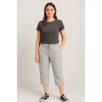 Women’s Fresh Produce Grey Capri Cargo Pants Sz 1X