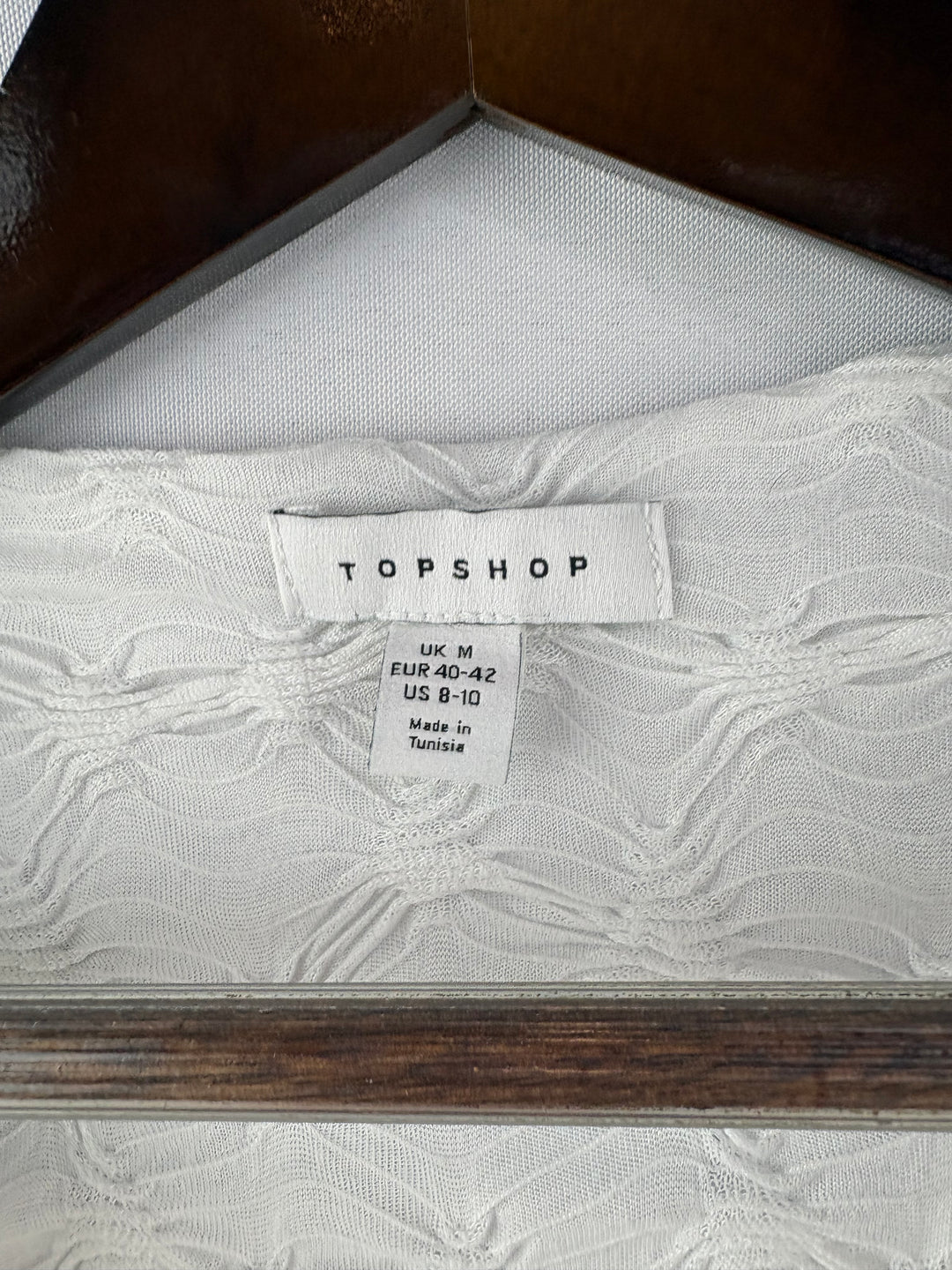 Women’s TopShop Size 8-10 White Ruched Crop Top