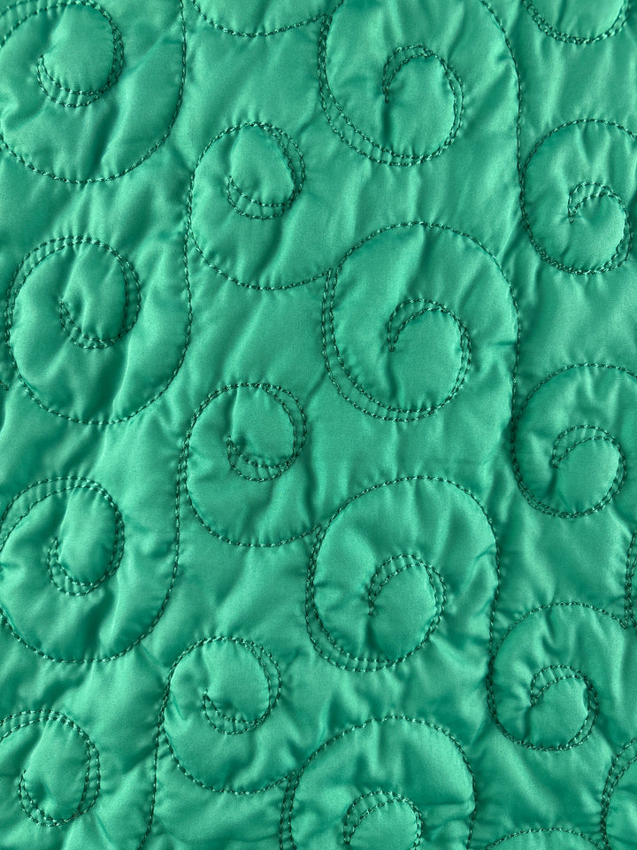 Women’s CJ Banks Size 2X Teal Swirl Embroidered Puffer Vest