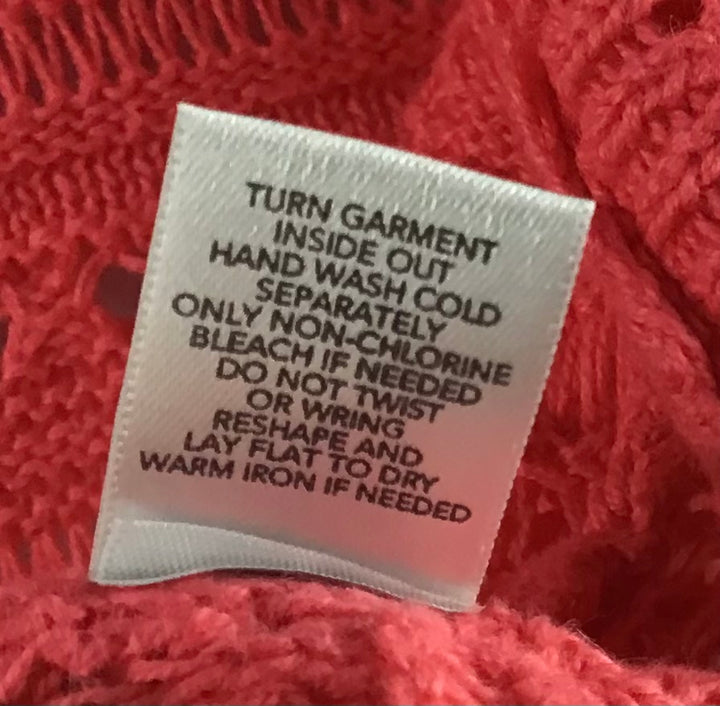 Women’s Christopher & Banks Coral Knit Capped Sleeve Cardigan Size Small