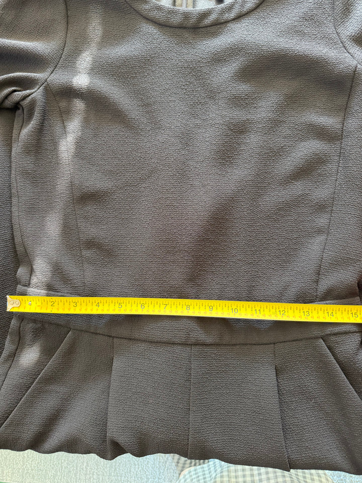 Madewell Black Pleated Waist Cropped Jumpsuit Size 0