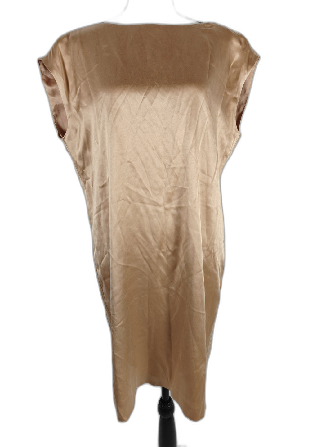 Women Club Monaco Silk Cowl Back Dress Champagne Size 6