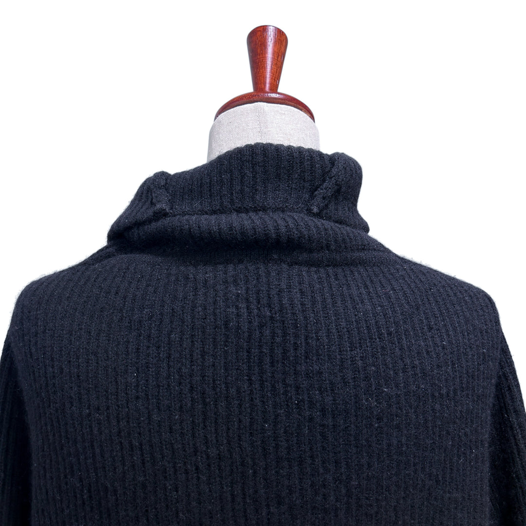 Vince. Women's Small Sweater 100% Cashmere Ribbed Black Turtleneck Minimalist Quiet Luxury Preppy