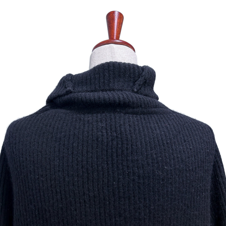Vince. Women's Small Sweater 100% Cashmere Ribbed Black Turtleneck Minimalist Quiet Luxury Preppy