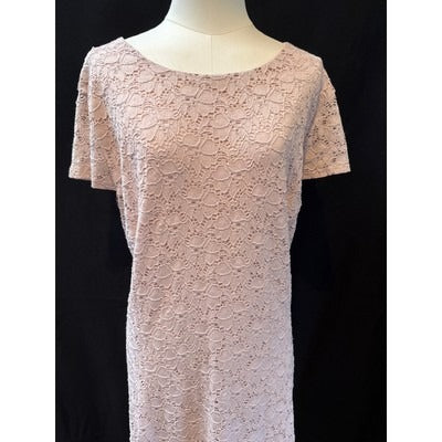 Women’s Aleani Pale Pink Floral Pattern Cap Sleeve Dress Sz 22W