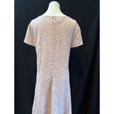 Women’s Aleani Pale Pink Floral Pattern Cap Sleeve Dress Sz 22W