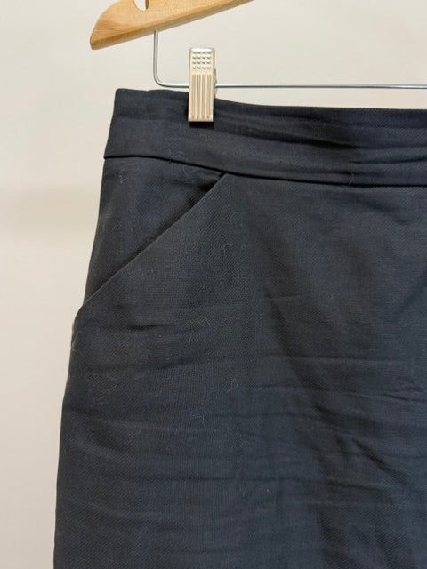 J.Crew “The Pencil Skirt”  Black  100% Cotton Sz12