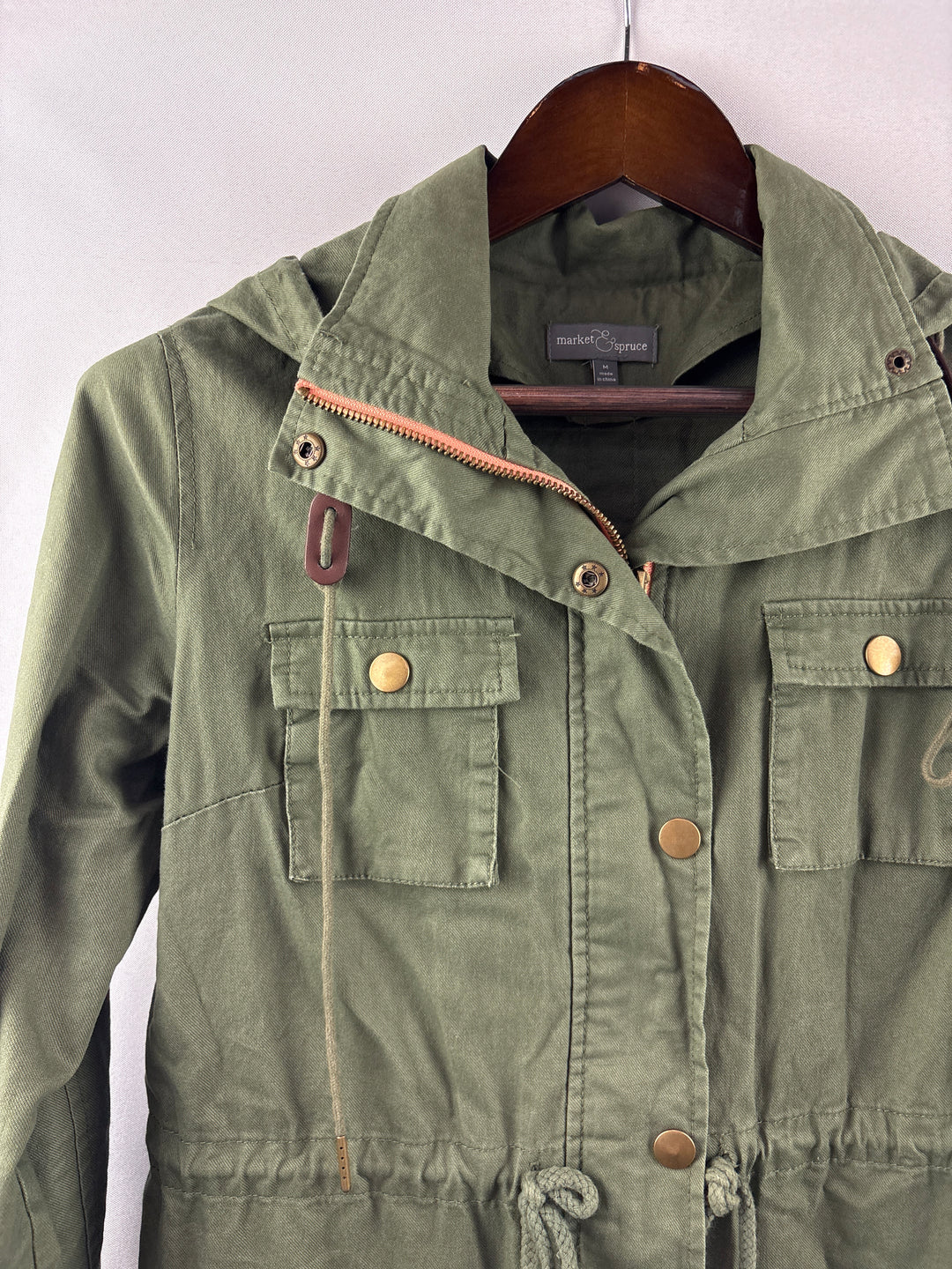 Women’s Market &amp; Spruce Medium Army Green Utility Jacket
