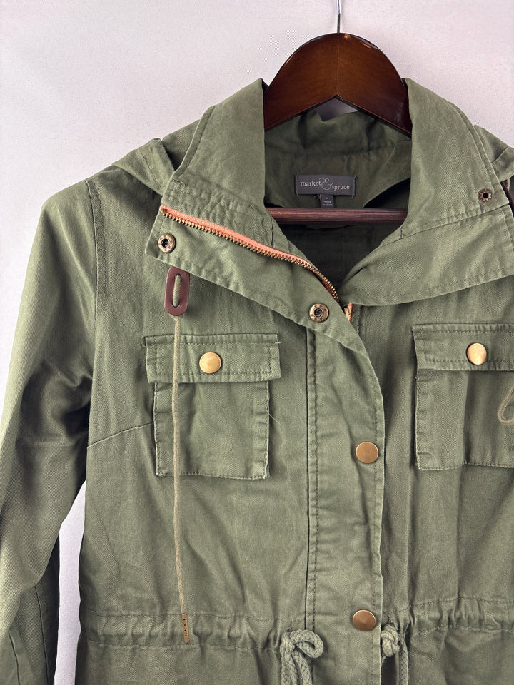 Women’s Market &amp; Spruce Medium Army Green Utility Jacket