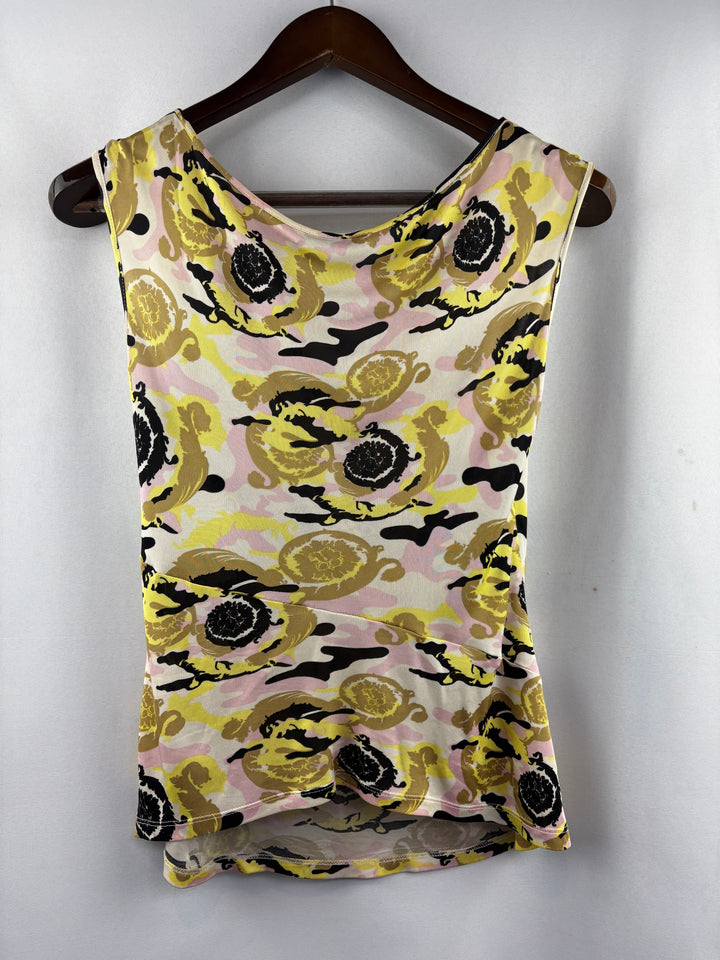 Women’s Versace Collection Size 8 Multicolor Patterned Blouse