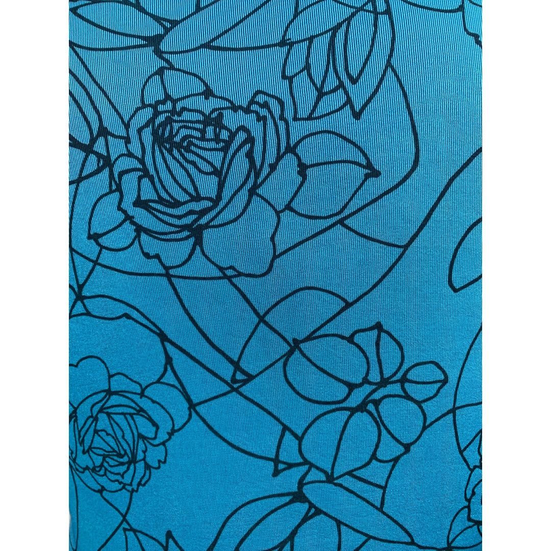Floral Patterned Sleeveless Halter Dress With Mermaid Hem